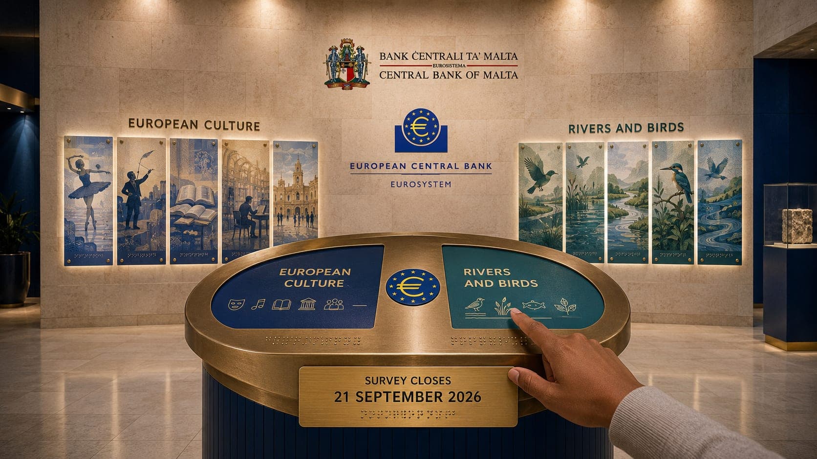 Malta's businesses urged to weigh in on euro banknote redesign