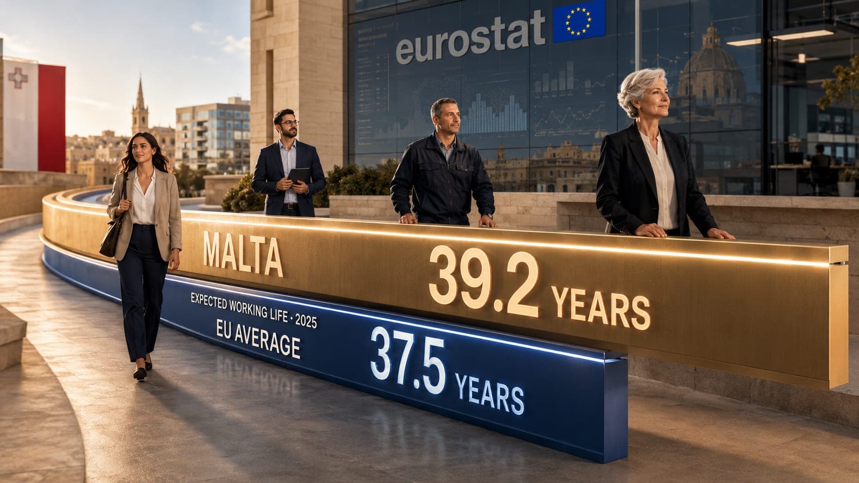 Maltese work nearly 40 years, outpacing EU average as labour market tightens